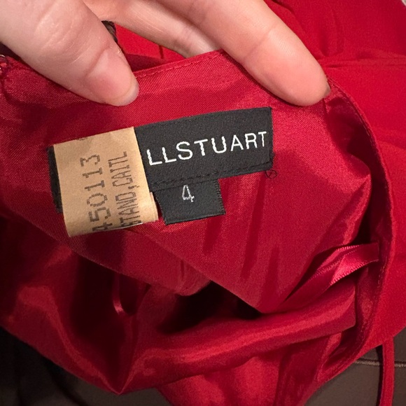 Jill Stuart Red Wide Leg Belted Jumpsuit - Picture 3 of 8